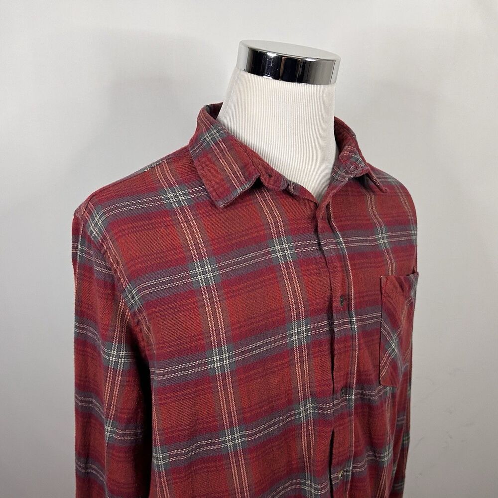 Cloudveil XL Flannel Outdoor Shirt Red Plaid Cotton Blend Casual Button Front